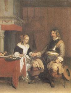 Gerard Ter Borch The Military Admirer (mk05) Spain oil painting art